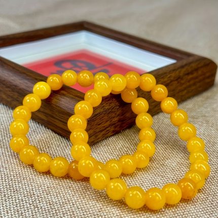 Golden Agate Feng Shui Wealth Bracelet (Unisex Fortune Stone)